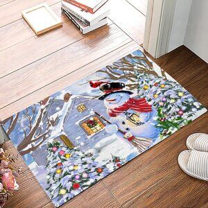 Christmas Holiday Snowman Rug